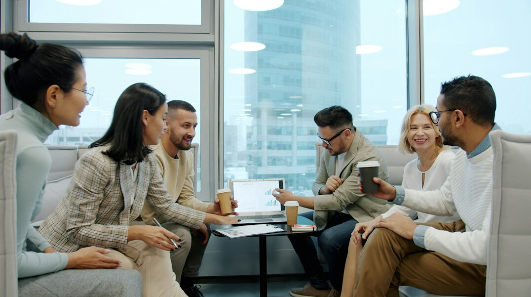 diverse team meeting